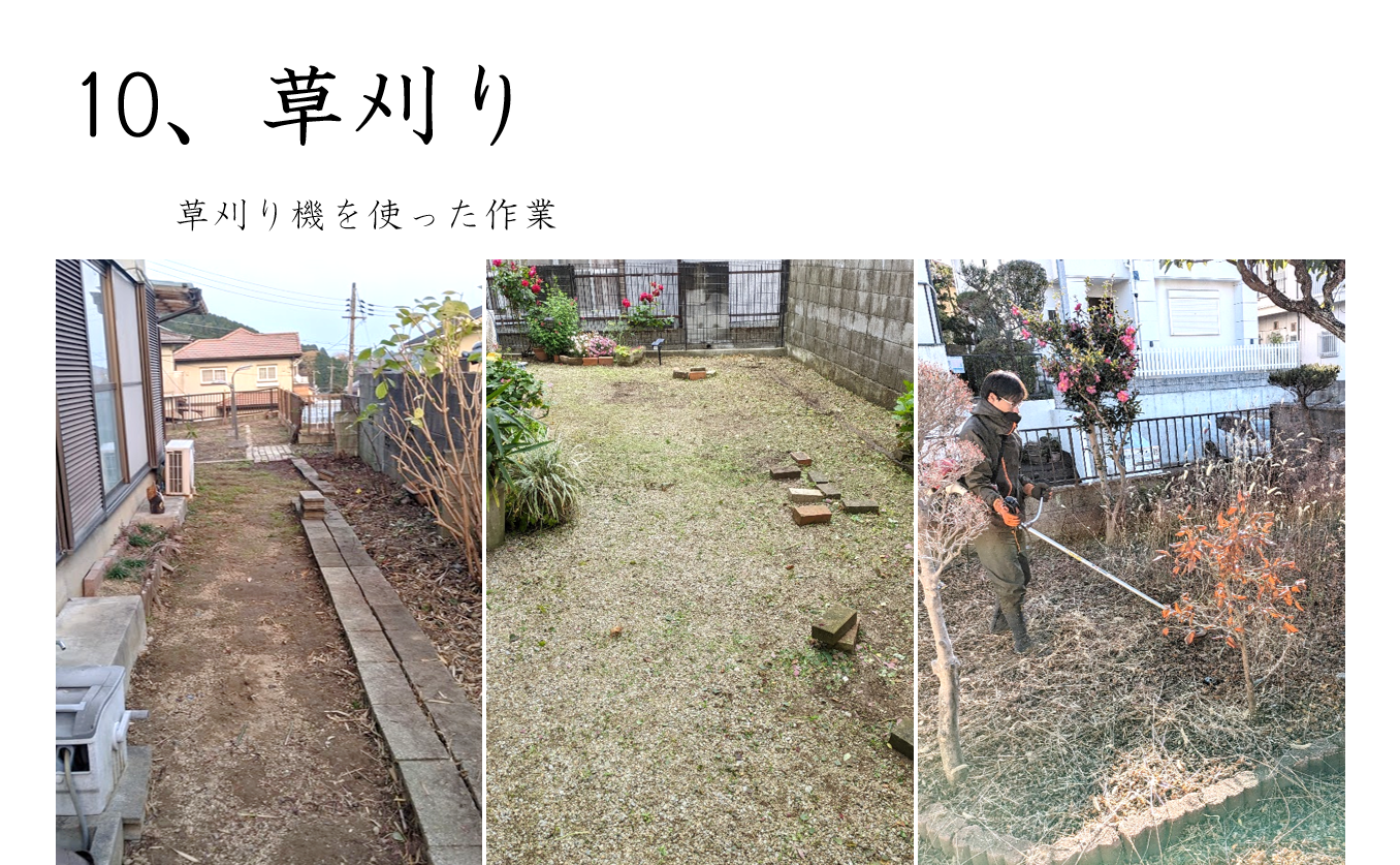 草刈り作業の様子
